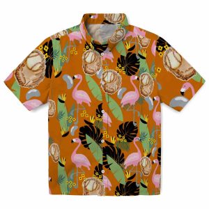 Baseball Flamingo Leaves Hawaiian Shirt Best selling