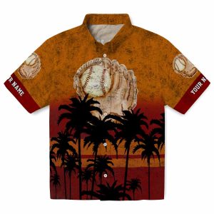Baseball Sunset Pattern Hawaiian Shirt Best selling