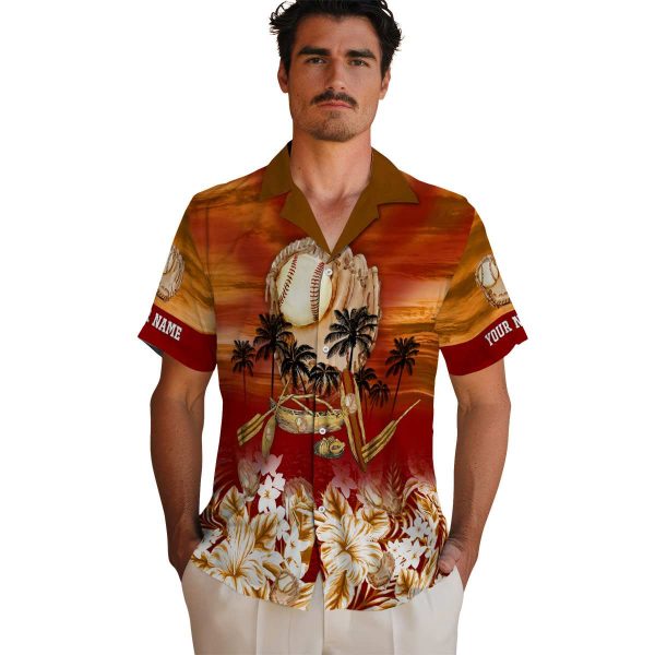 Baseball Tropical Canoe Hawaiian Shirt High quality