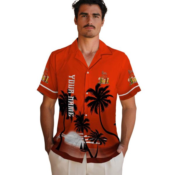 Beer Beach Sunset Hawaiian Shirt High quality