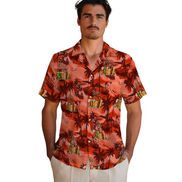 Beer Coastal Palms Hawaiian Shirt High quality