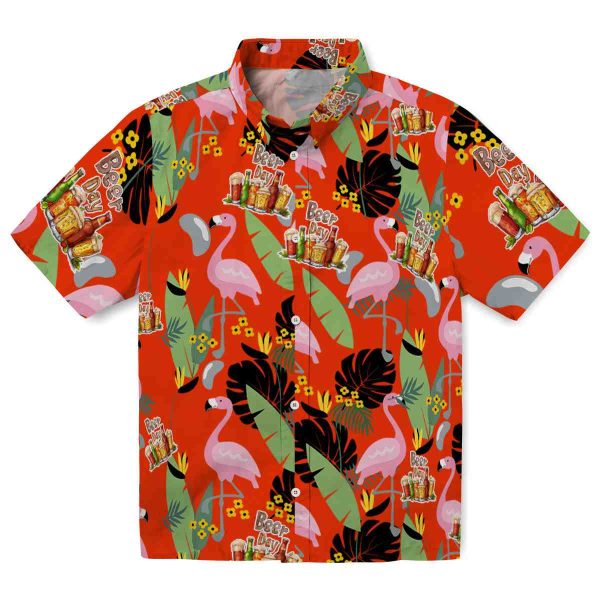 Beer Flamingo Leaves Hawaiian Shirt Best selling