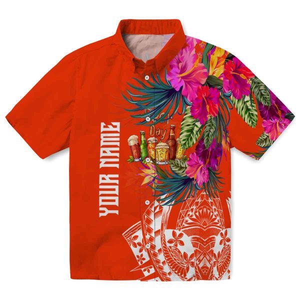 Beer Floral Polynesian Hawaiian Shirt Best selling