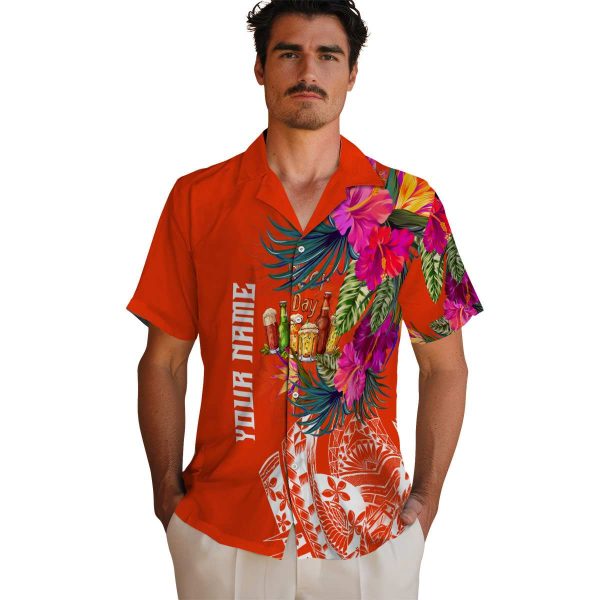 Beer Floral Polynesian Hawaiian Shirt High quality