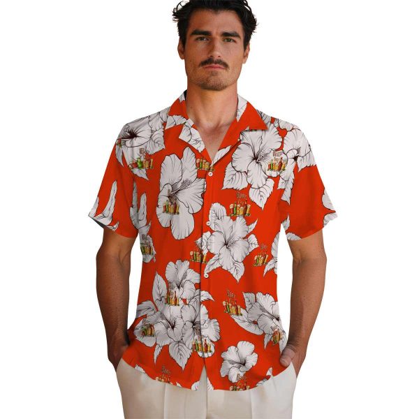 Beer Hibiscus Blooms Hawaiian Shirt High quality