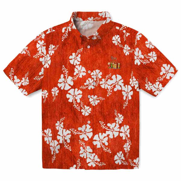 Beer Hibiscus Clusters Hawaiian Shirt Best selling