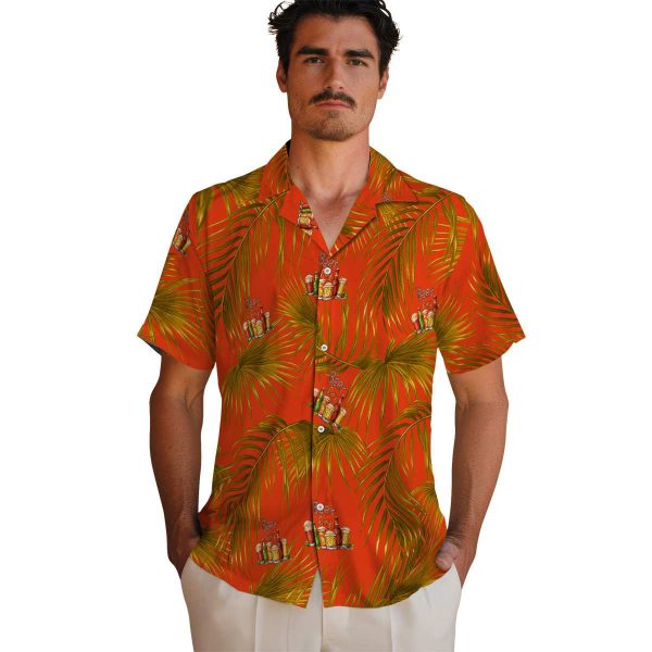 Beer Leafy Palms Hawaiian Shirt High quality