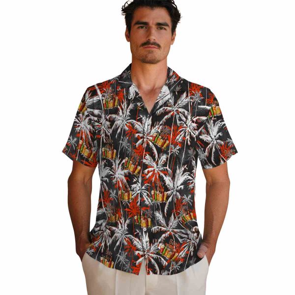 Beer Palm Pattern Hawaiian Shirt High quality