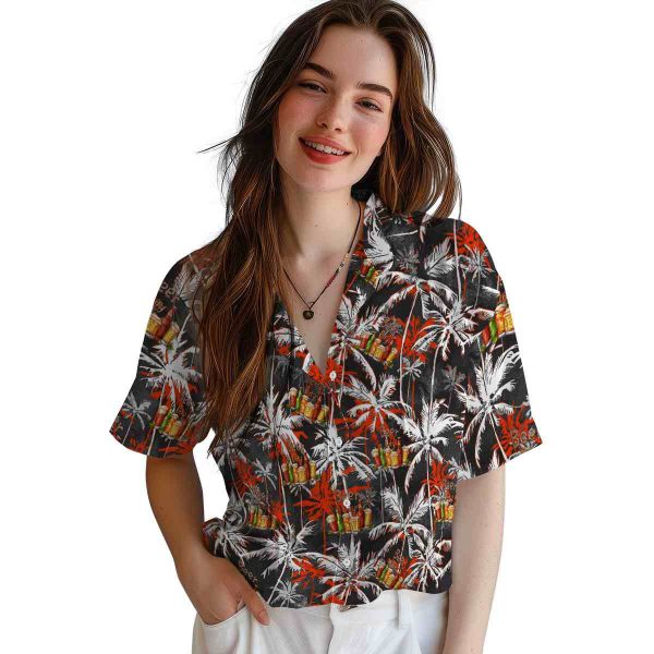 Beer Palm Pattern Hawaiian Shirt Trendy