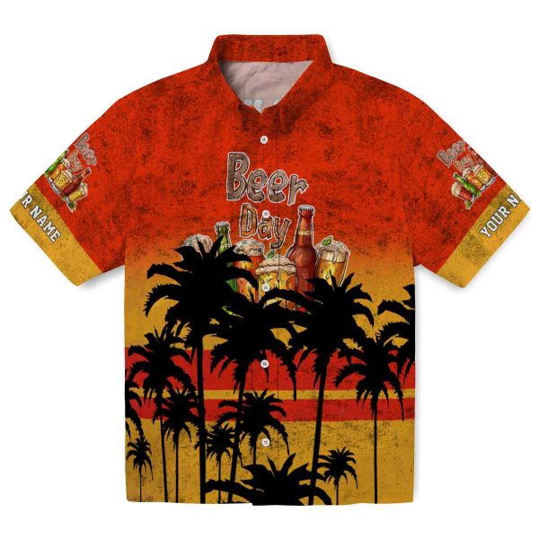 Beer Sunset Pattern Hawaiian Shirt Best selling