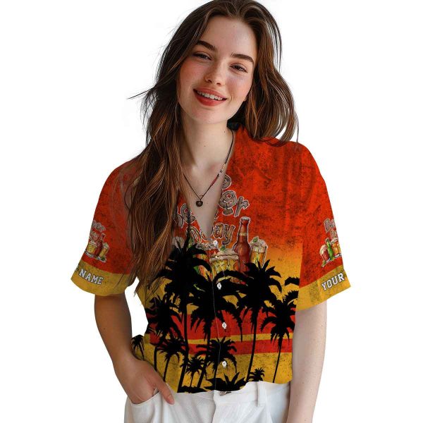 Beer Sunset Pattern Hawaiian Shirt Trendy