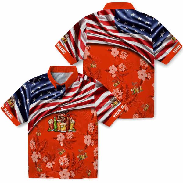 Beer US Flag Hibiscus Hawaiian Shirt Latest Model