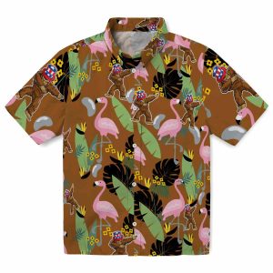 Bigfoot Flamingo Leaves Hawaiian Shirt Best selling