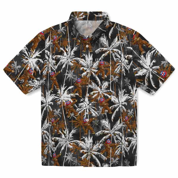 Bigfoot Palm Pattern Hawaiian Shirt Best selling