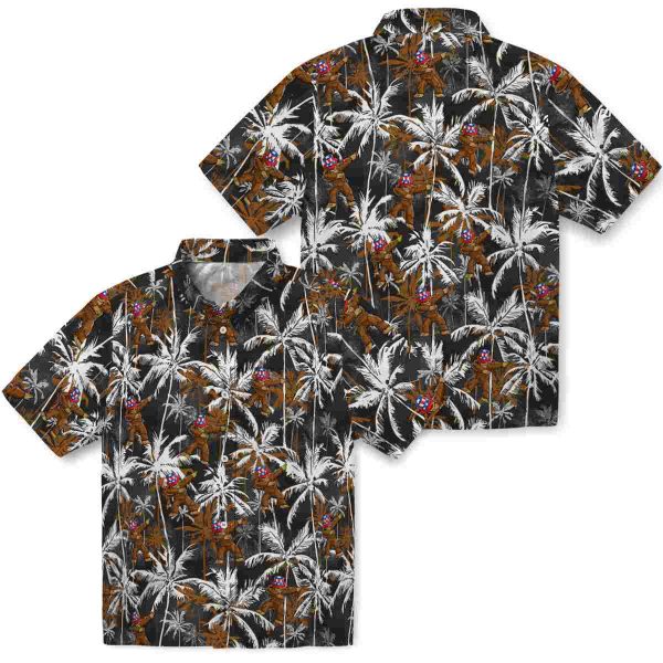 Bigfoot Palm Pattern Hawaiian Shirt Latest Model