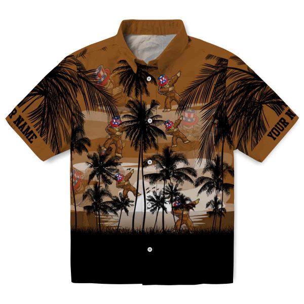 Bigfoot Sunset Scene Hawaiian Shirt Best selling