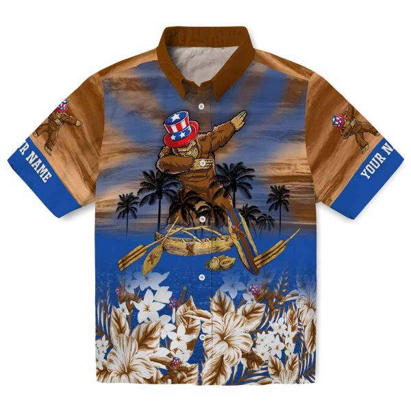 Bigfoot Tropical Canoe Hawaiian Shirt Best selling