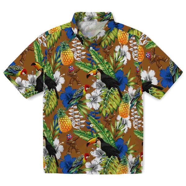 Bigfoot Tropical Toucan Hawaiian Shirt Best selling