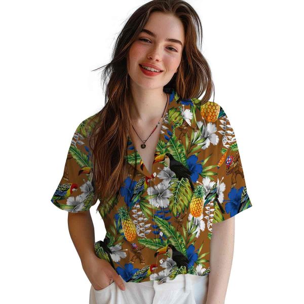 Bigfoot Tropical Toucan Hawaiian Shirt Trendy