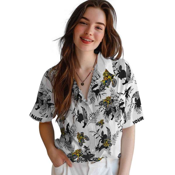 Biker Botanical Theme Hawaiian Shirt Trendy