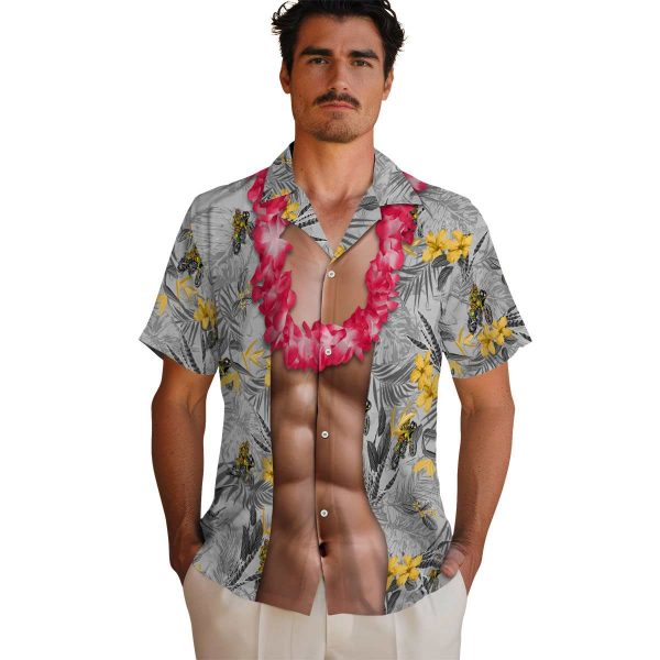 Biker Chest Illusion Hawaiian Shirt High quality