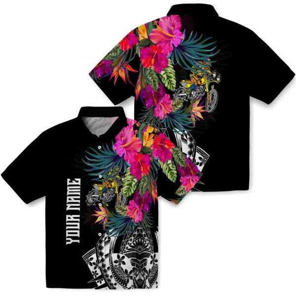 Biker Floral Polynesian Hawaiian Shirt Latest Model