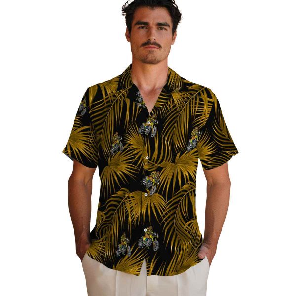 Biker Leafy Palms Hawaiian Shirt High quality