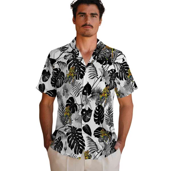 Biker Tropical Plants Hawaiian Shirt High quality