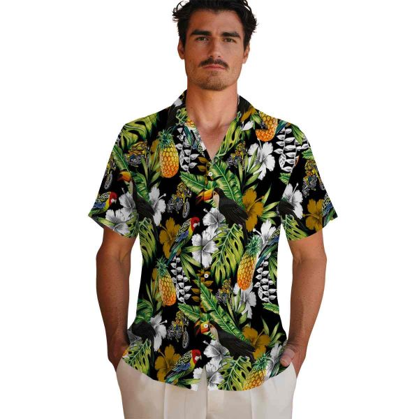 Biker Tropical Toucan Hawaiian Shirt High quality