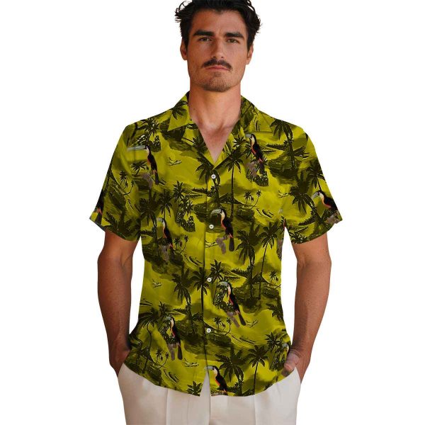 Bird Coastal Palms Hawaiian Shirt High quality