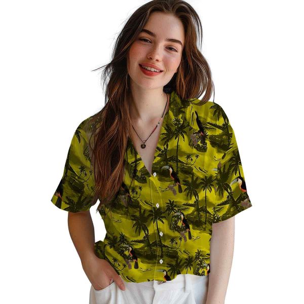 Bird Coastal Palms Hawaiian Shirt Trendy