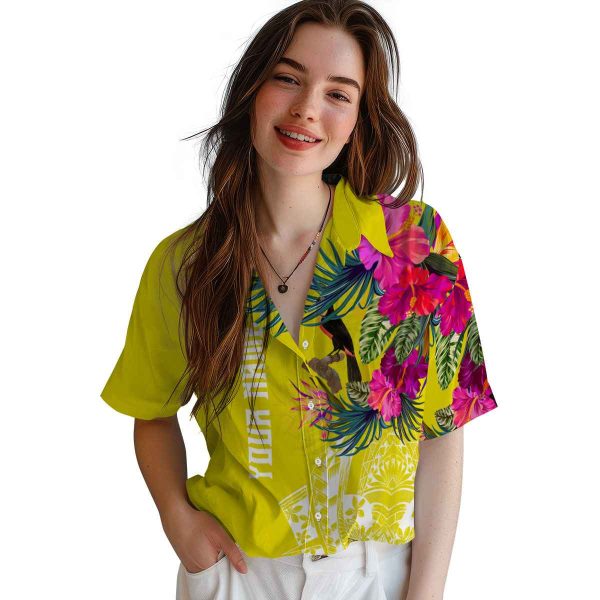 Bird Floral Polynesian Hawaiian Shirt Trendy