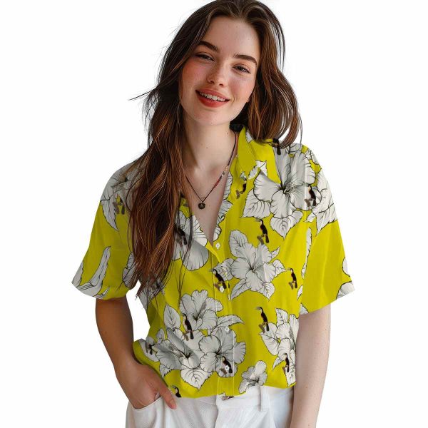 Bird Hibiscus Blooms Hawaiian Shirt Trendy