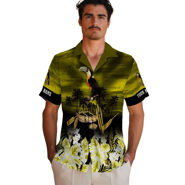 Bird Tropical Canoe Hawaiian Shirt High quality