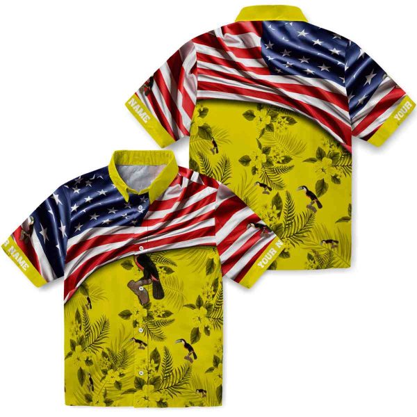 Bird US Flag Hibiscus Hawaiian Shirt Latest Model