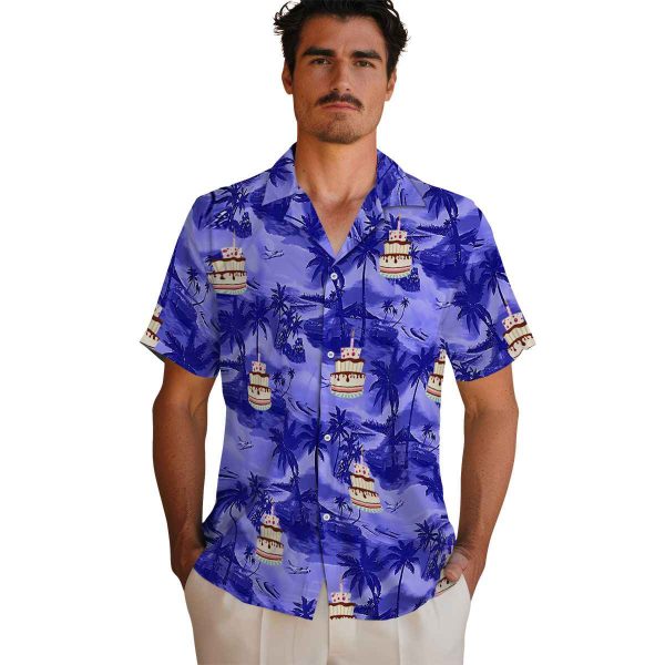 Birthday Coastal Palms Hawaiian Shirt High quality