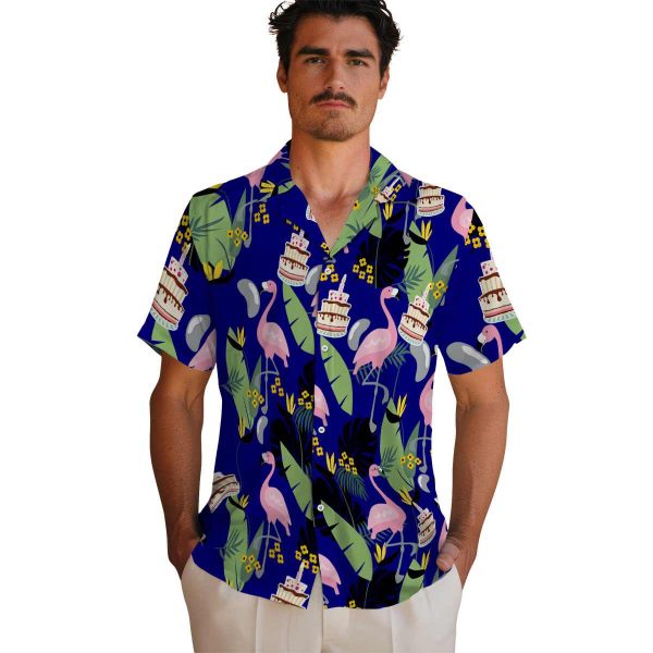 Birthday Flamingo Leaves Hawaiian Shirt High quality