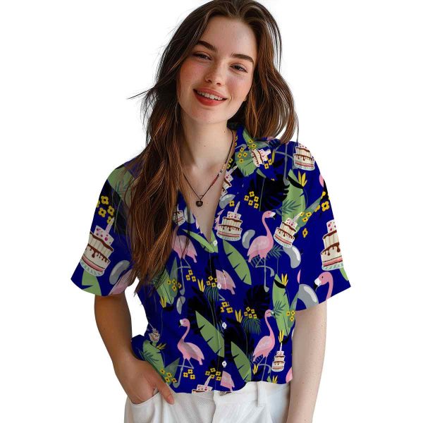 Birthday Flamingo Leaves Hawaiian Shirt Trendy