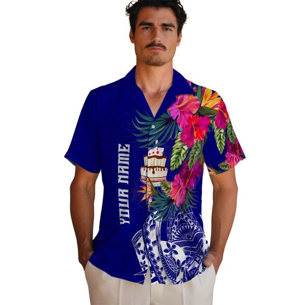 Birthday Floral Polynesian Hawaiian Shirt High quality