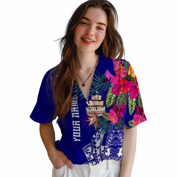 Birthday Floral Polynesian Hawaiian Shirt Trendy