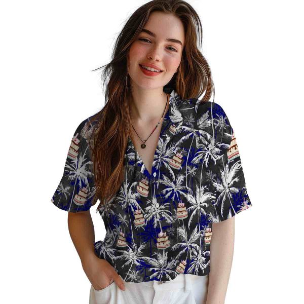 Birthday Palm Pattern Hawaiian Shirt Trendy