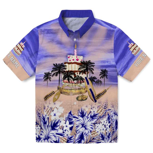 Birthday Tropical Canoe Hawaiian Shirt Best selling