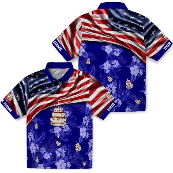 Birthday US Flag Hibiscus Hawaiian Shirt Latest Model