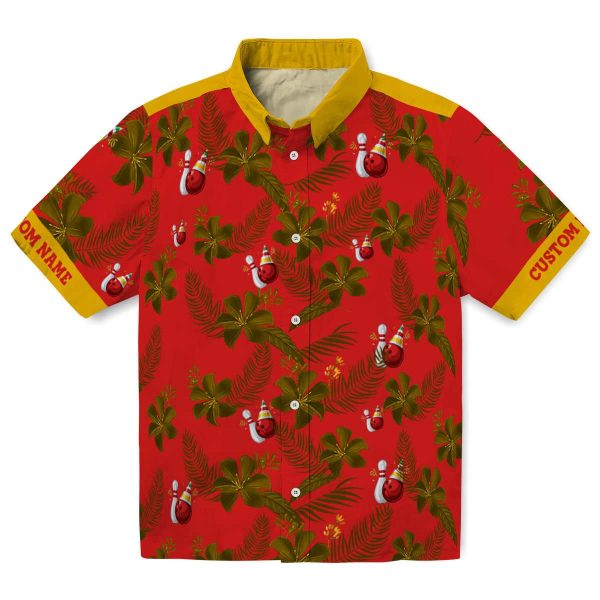 Bowling Botanical Print Hawaiian Shirt Best selling