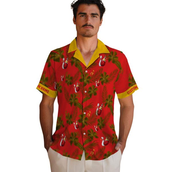 Bowling Botanical Print Hawaiian Shirt High quality