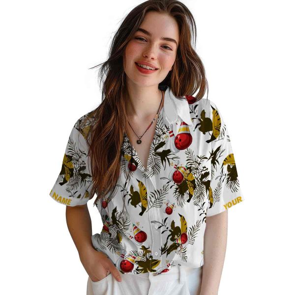 Bowling Botanical Theme Hawaiian Shirt Trendy