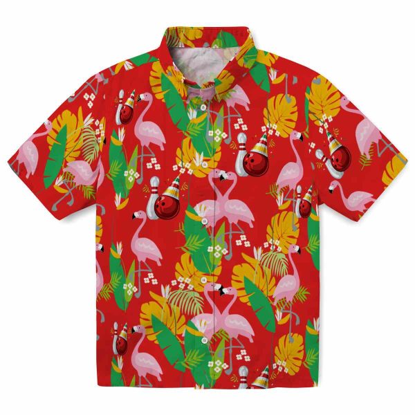 Bowling Flamingo Foliage Hawaiian Shirt Best selling