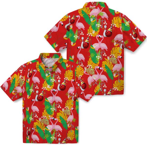 Bowling Flamingo Foliage Hawaiian Shirt Latest Model