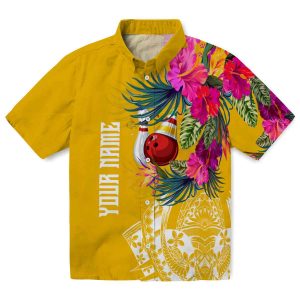 Bowling Floral Polynesian Hawaiian Shirt Best selling