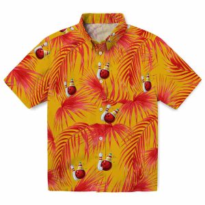 Bowling Leafy Palms Hawaiian Shirt Best selling